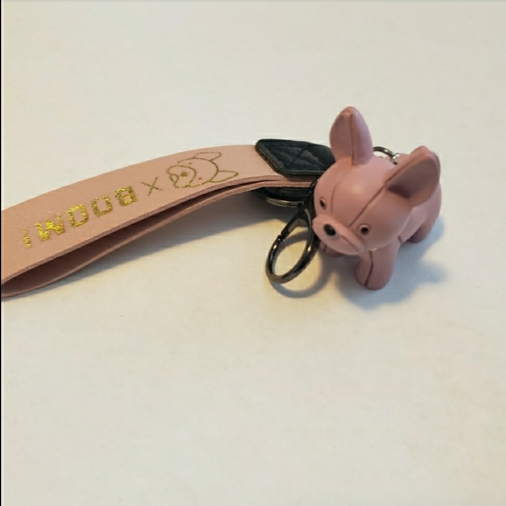 Pink- French Bulldog Purse Charm Keyring Keychain